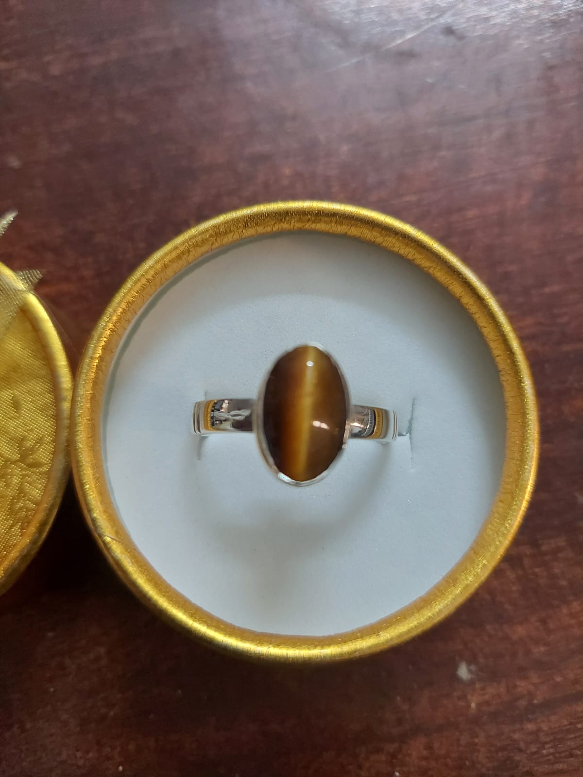 Tiger eye stone ring