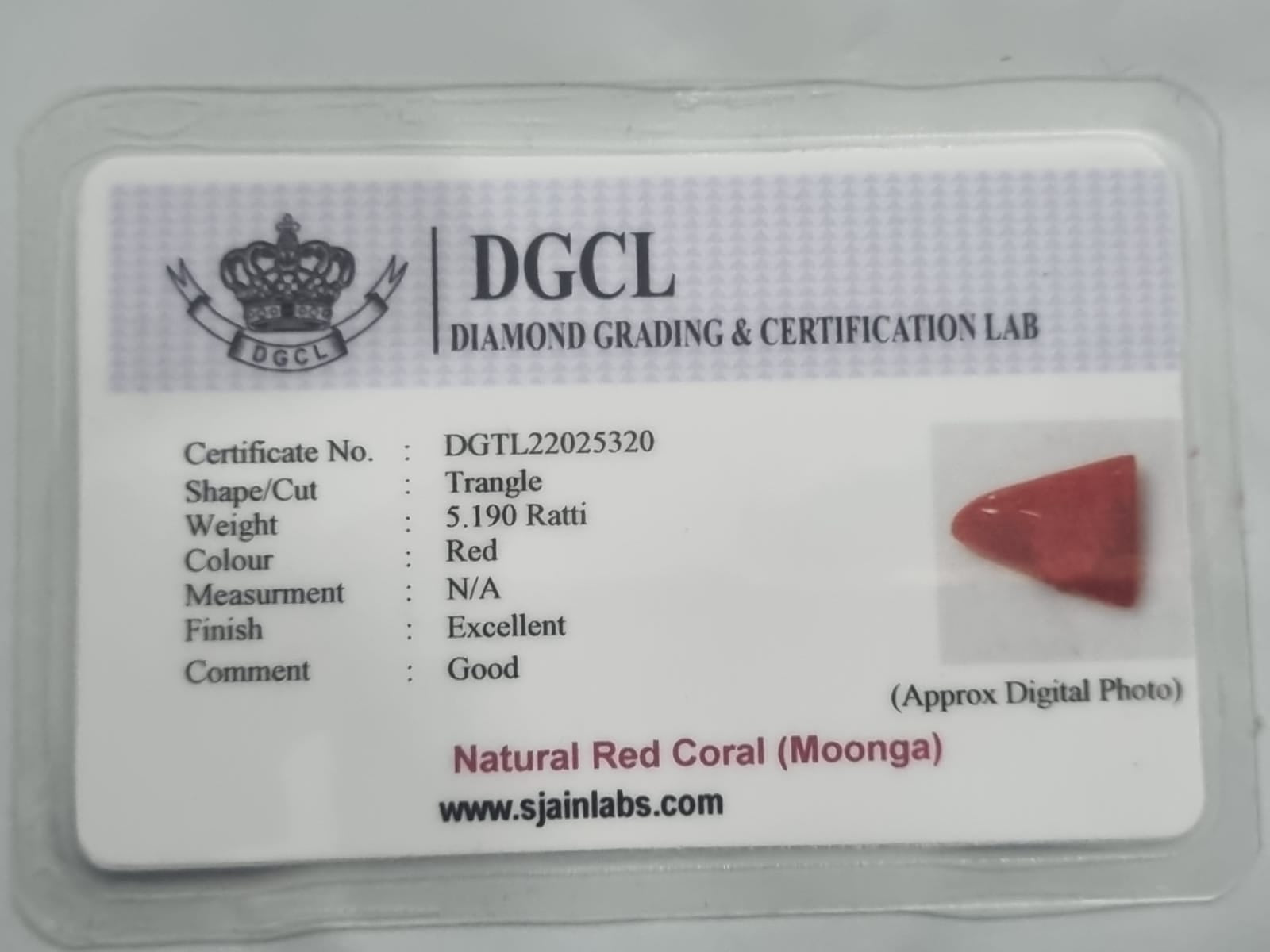 Triangle certificate | 5.19 ratti