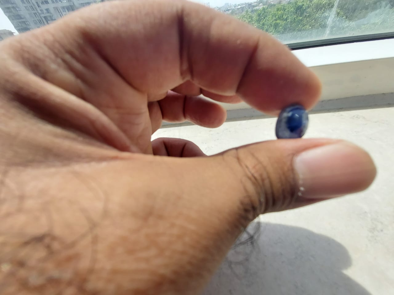 Vedic Crystals Blue sapphire gemstone (neelam nag) stone 10 ratti best price image 1