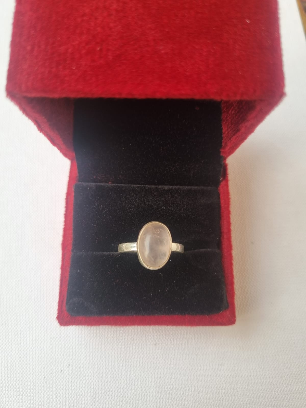 Rose Quartz Ring | With Certificate | Valentine Day gift