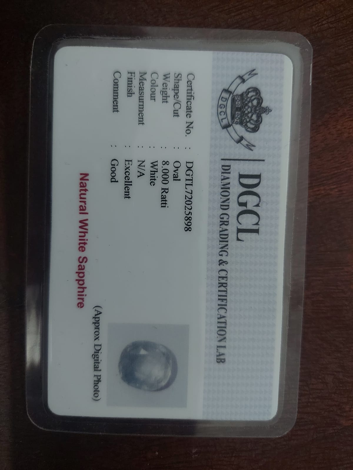 White Sapphire | 4-12 ratti | Safed Pukhraj | Sri Lankan | With Certificate