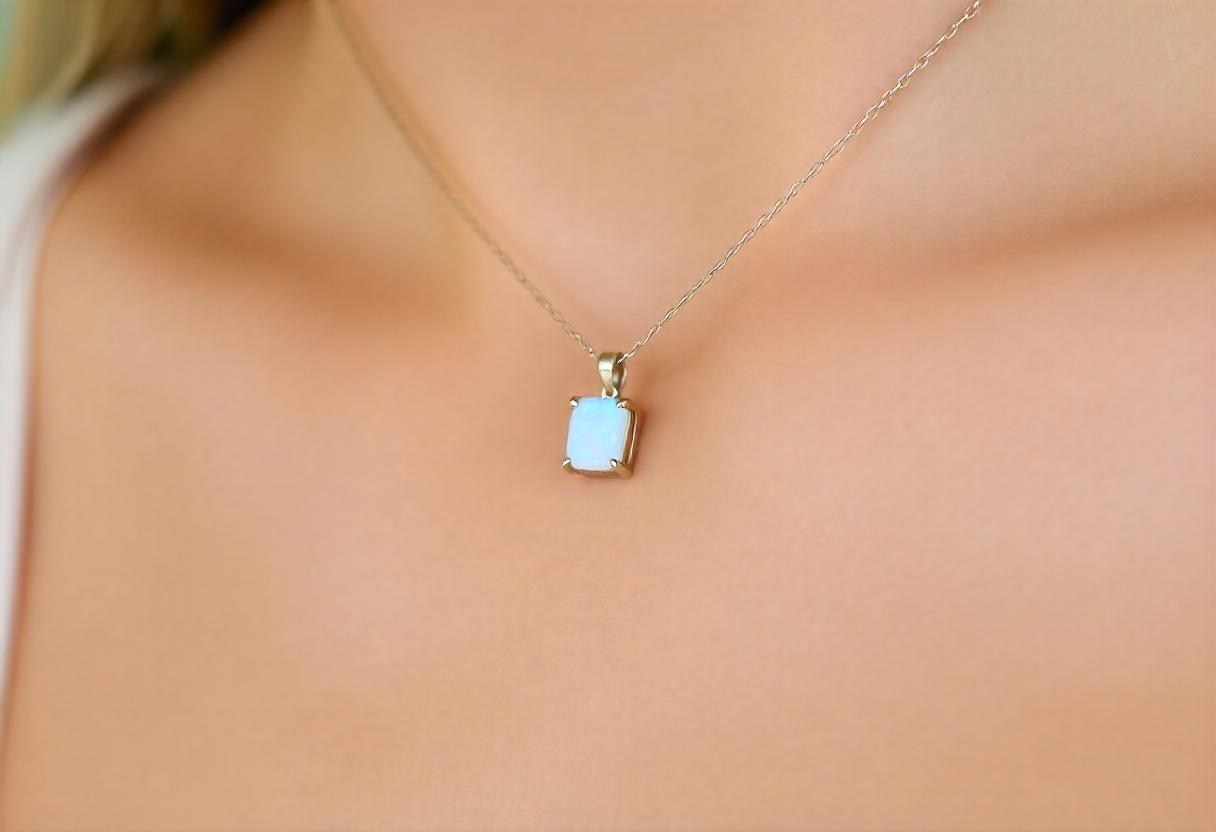 White Opal Pendant