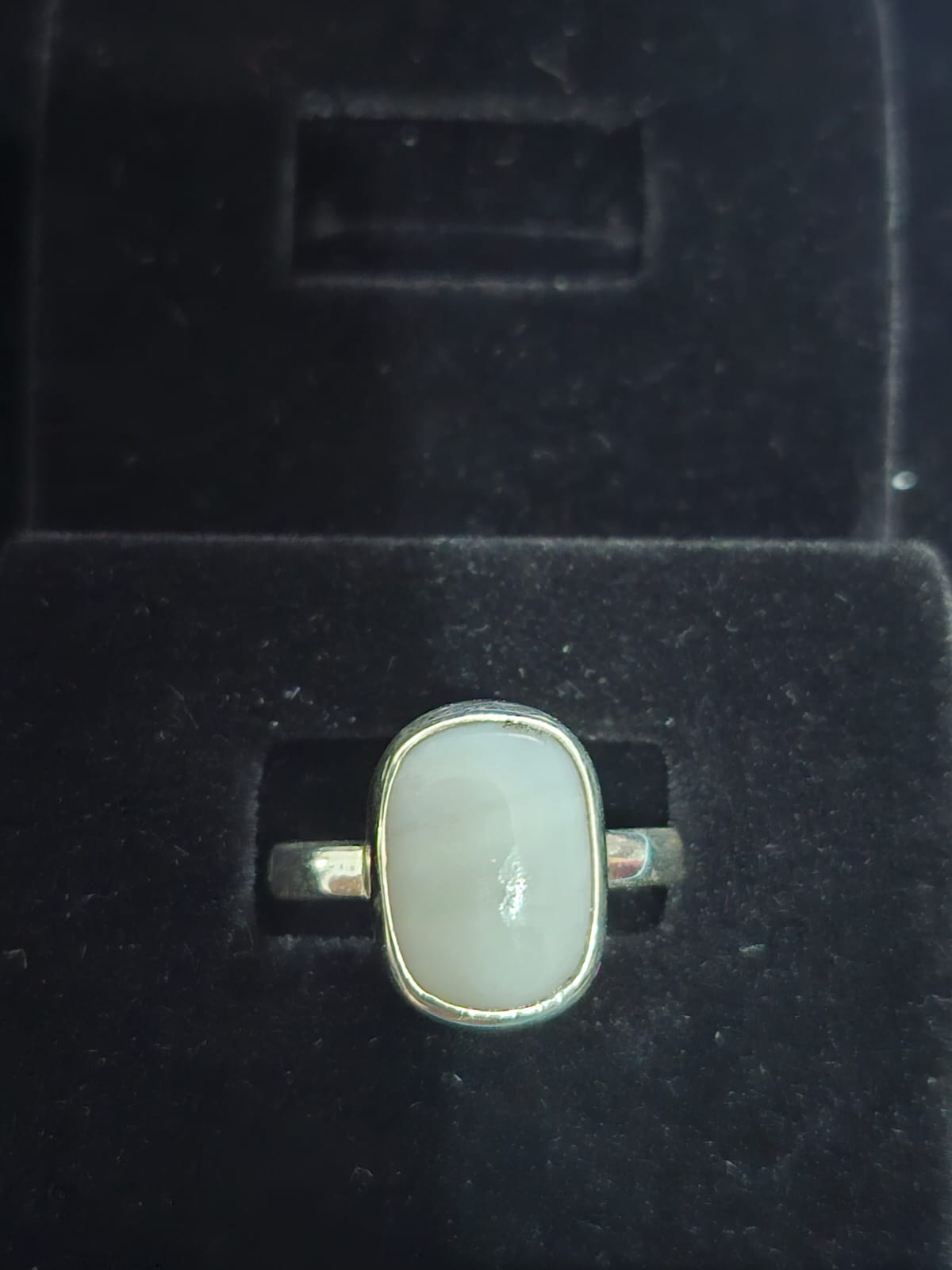 White Opal stone ring
