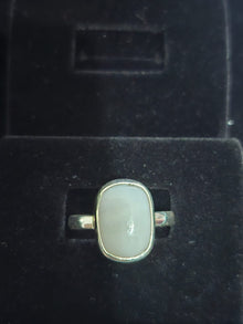 White Opal stone ring
