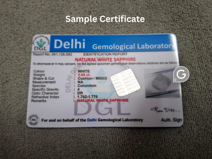 White Sapphire Certificate