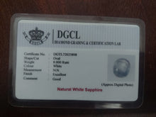 White Sapphire Certificate | 8 ratti