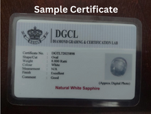 White Sapphire Certificate | Sample