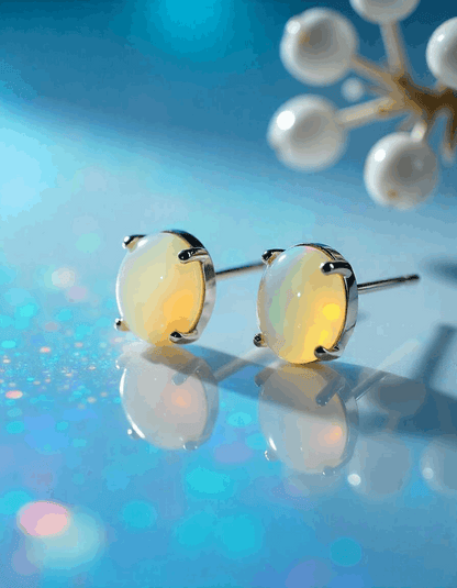 Yellow Opal Earrings