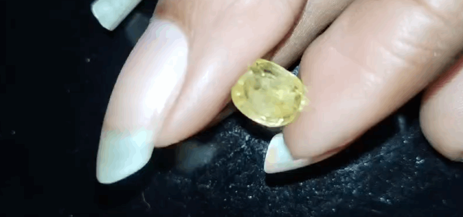 Yellow Sapphire stone Pukhraj ratti Ceylon 100% Natural