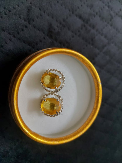Yellow Sapphire Earrings