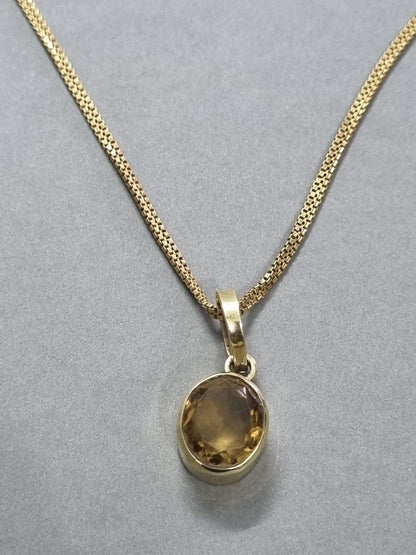 Yellow Topaz pendant image with chain