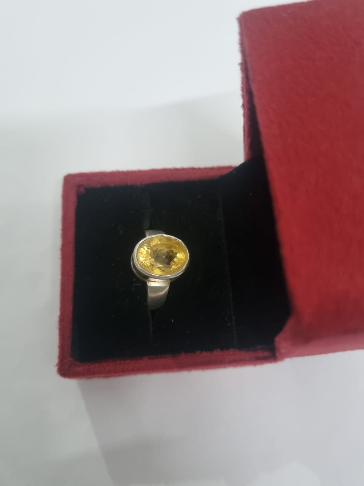 Yellow Topaz Ring With Certificate Gemstone ring