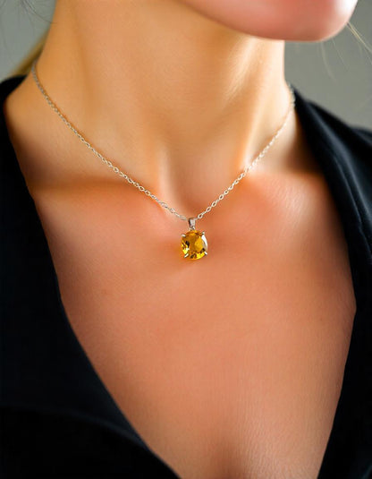 Yellow Topaz stone pendant