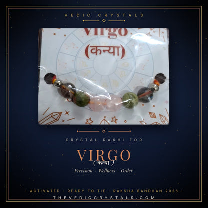 Crystal Rakhi for Virgo