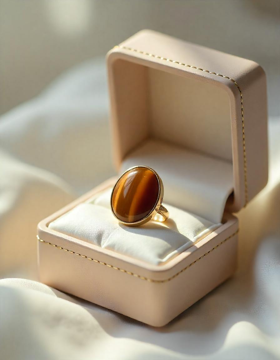 Tiger eye stone ring