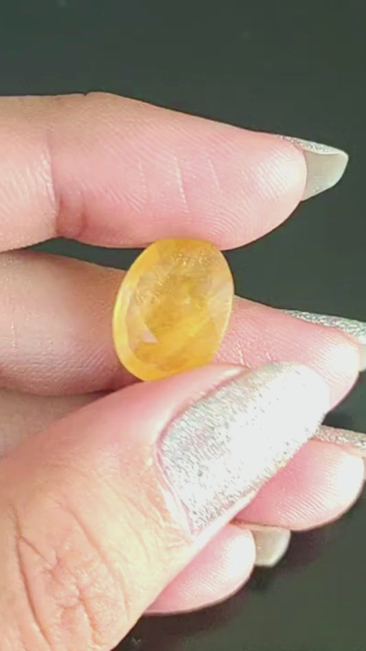 8.25 Ratti Pukhraj nag | 8.25 ratti Yellow Sapphire stone | Bangkok