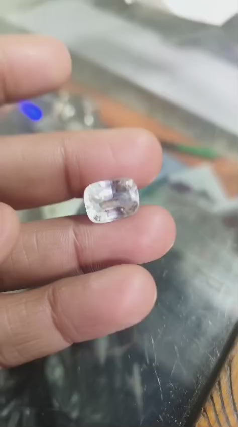 White Zircon Stone | Safed Jarkan | 7.25 ratti 