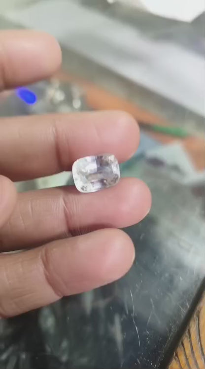 White Zircon Stone | Safed Jarkan | 7.25 ratti 