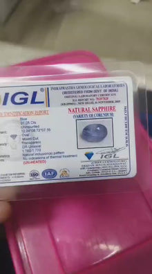 Blue Sapphire | Neelam stone | Ceylon (Sri lanka) | 7 carat 
