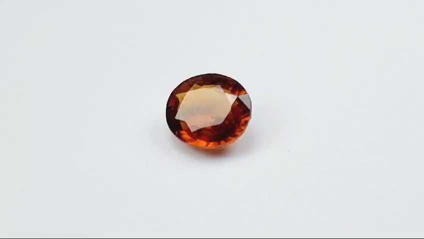 7 Carat Hessonite stone | 7 ct Gomed | Sri Lanka | Gomedhikam