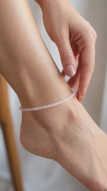 Rose Quartz Anklet | Rose Quartz Payal