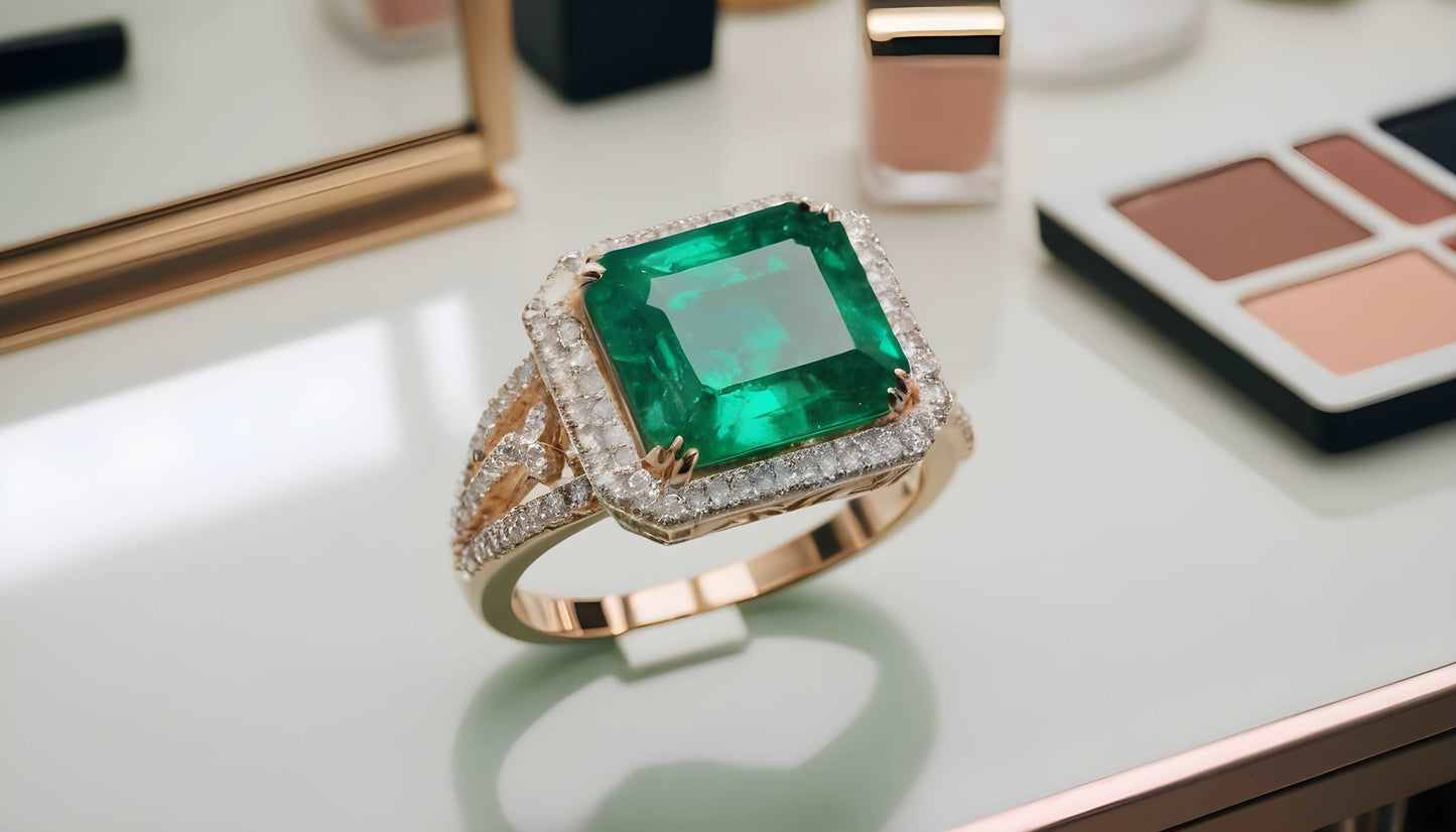 Vedic crystals Super Premium Emerald gemstone (Panna nag) best price image 2